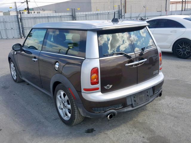 WMWMM33528TP87748 - 2008 MINI COOPER S C BROWN photo 3