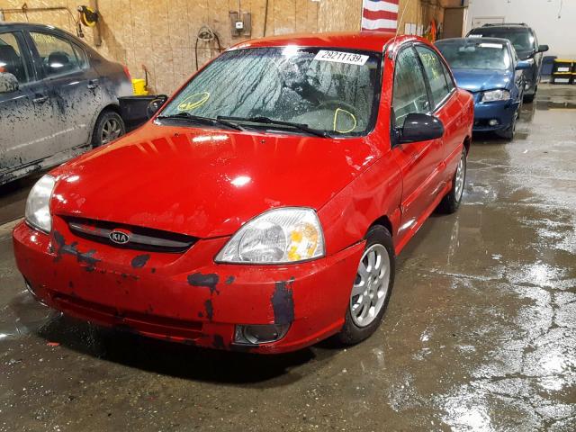 KNADC125936268616 - 2003 KIA RIO RED photo 2