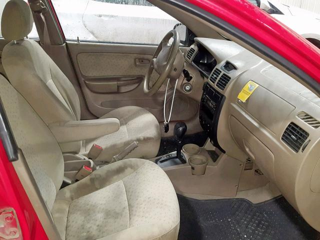 KNADC125936268616 - 2003 KIA RIO RED photo 5