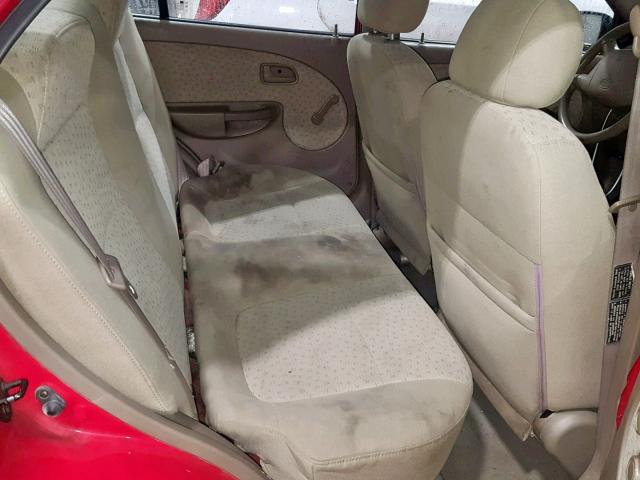 KNADC125936268616 - 2003 KIA RIO RED photo 6