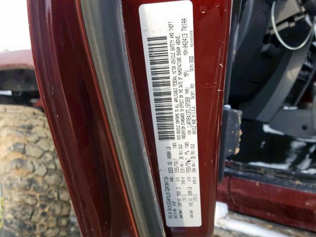 1J4FA54137L197269 - 2007 JEEP WRANGLER S RED photo 10