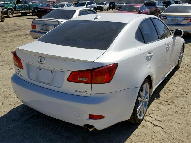 JTHBK262272045493 - 2007 LEXUS IS 250 WHITE photo 4