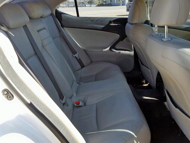 JTHBK262272045493 - 2007 LEXUS IS 250 WHITE photo 6