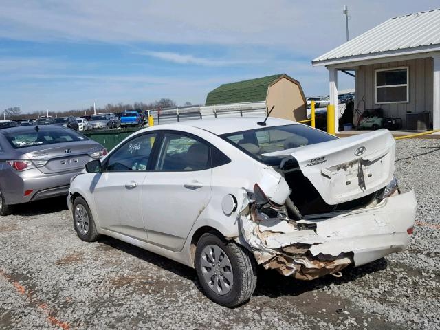 KMHCT4AE5GU110689 - 2016 HYUNDAI ACCENT SE WHITE photo 3