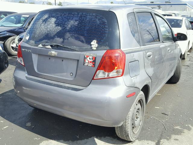 KL1TD66666B567723 - 2006 CHEVROLET AVEO BASE Графитовый фото 4