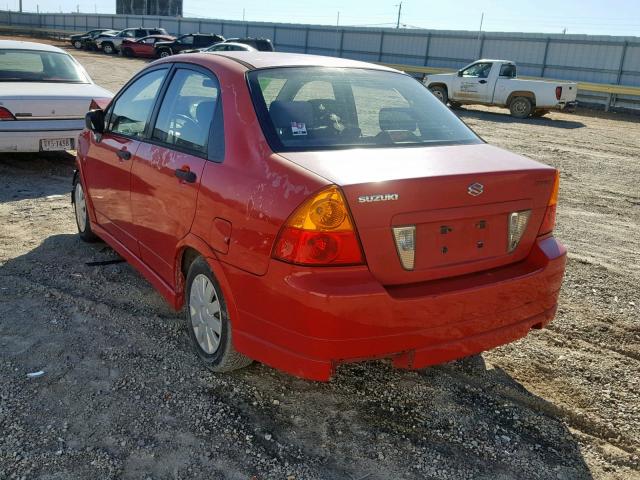 JS2RA41S435153487 - 2003 SUZUKI AERIO S RED photo 3