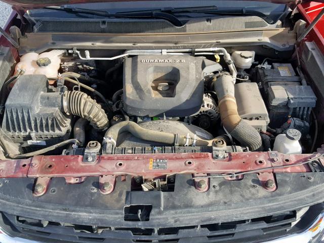 1GCGSCE12H1208494 - 2017 CHEVROLET COLORADO L RED photo 7