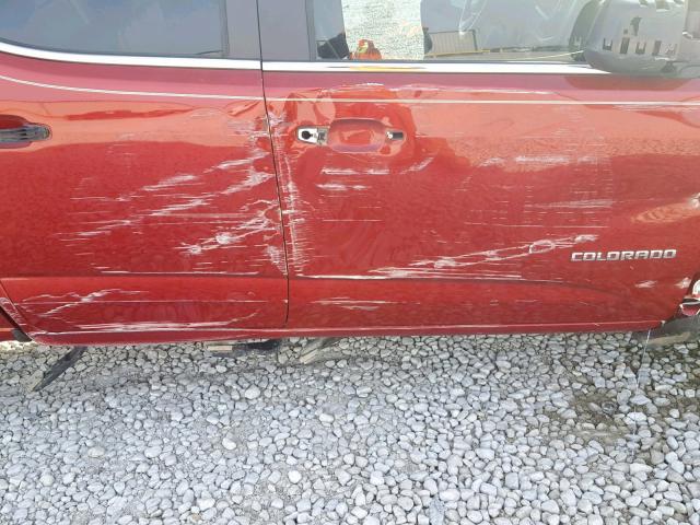 1GCGSCE12H1208494 - 2017 CHEVROLET COLORADO L RED photo 9