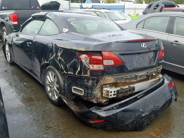 JTHFF2C27B2516590 - 2011 LEXUS IS 250 BLACK photo 3