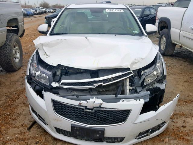 1G1PG5SB7D7106795 - 2013 CHEVROLET CRUZE LTZ WHITE photo 7