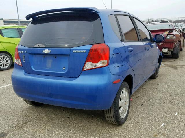 KL1TG62655B383613 - 2005 CHEVROLET AVEO LT BLUE photo 4