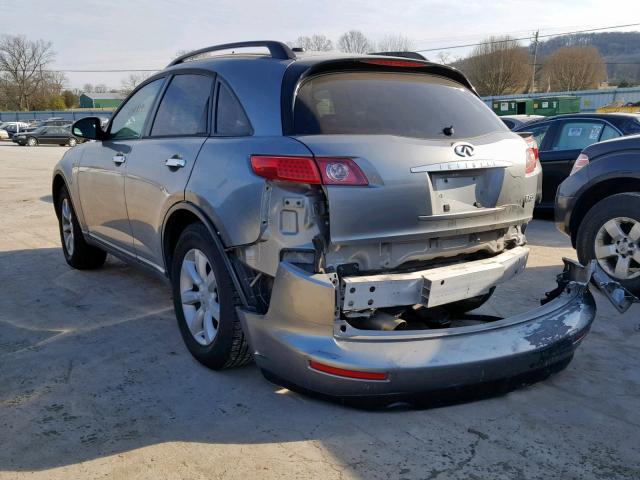 JNRAS08W25X207964 - 2005 INFINITI FX35 GRAY photo 3