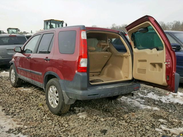 SHSRD788X5U327327 - 2005 HONDA CR-V EX RED photo 3
