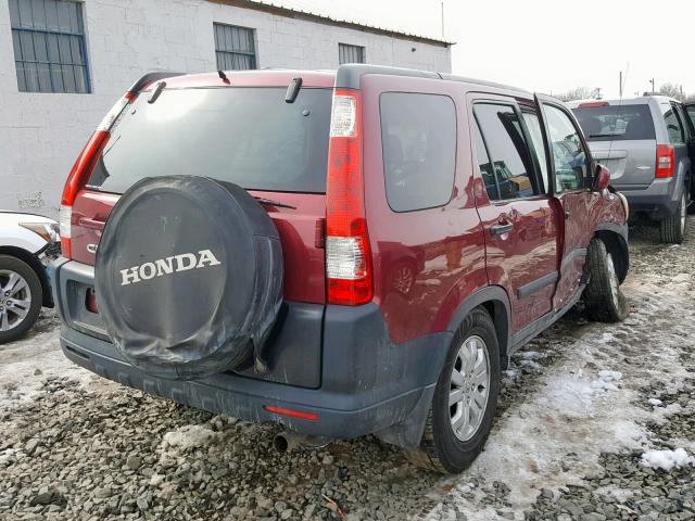 SHSRD788X5U327327 - 2005 HONDA CR-V EX RED photo 4