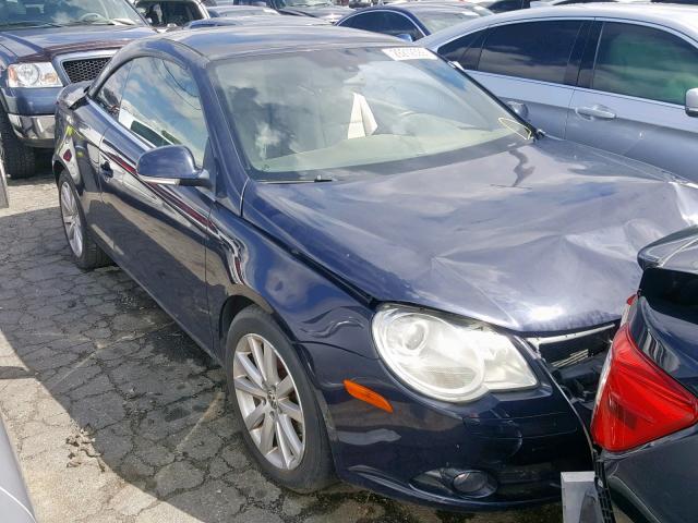 WVWFA71F07V004596 - 2007 VOLKSWAGEN EOS 2.0T L BLUE photo 1