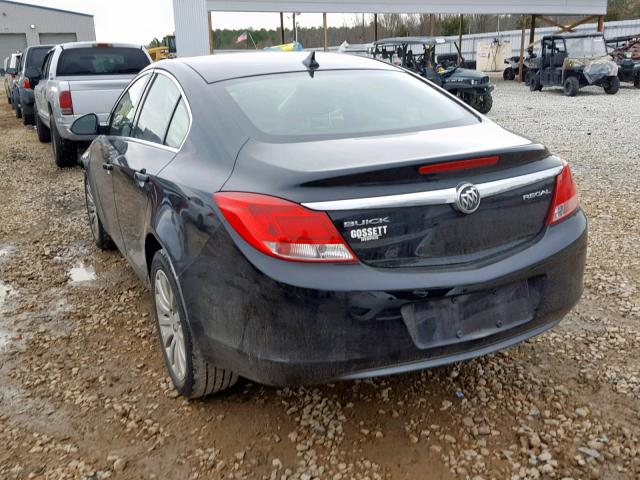 2G4GR5EK6C9175063 - 2012 BUICK REGAL BLACK photo 3