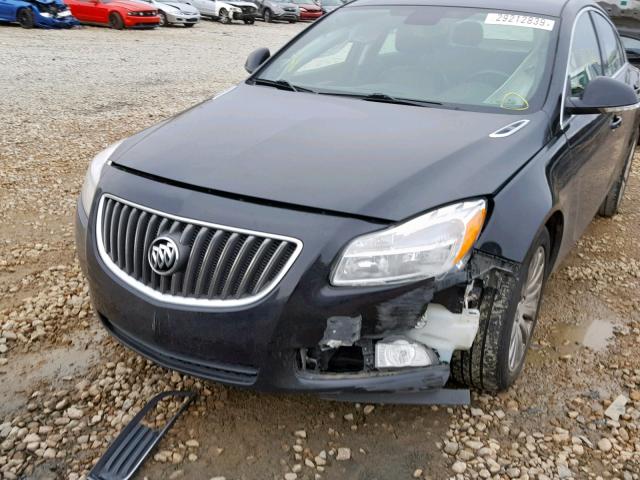 2G4GR5EK6C9175063 - 2012 BUICK REGAL BLACK photo 9