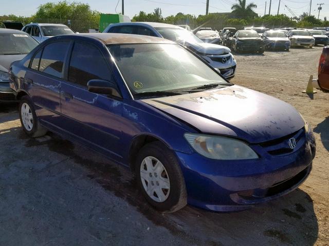 2HGES16365H561685 - 2005 HONDA CIVIC DX V BLUE photo 1