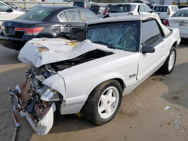 1FACP45E5LF207205 - 1990 FORD MUSTANG GT WHITE photo 2