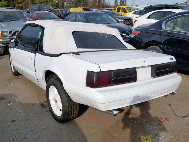 1FACP45E5LF207205 - 1990 FORD MUSTANG GT WHITE photo 3