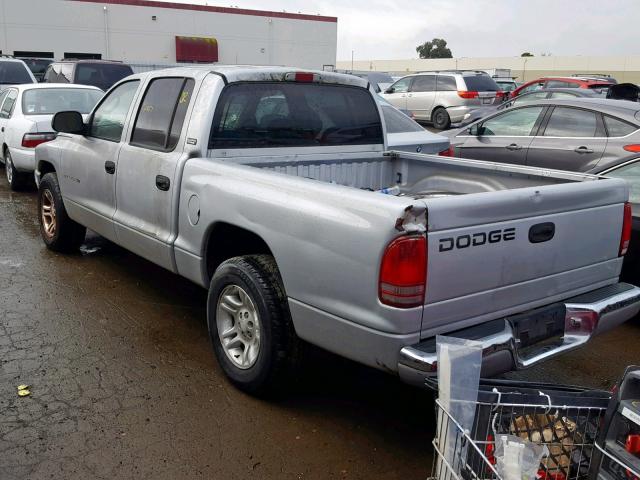 1B7GL2AN01S190206 - 2001 DODGE DAKOTA QUA SILVER photo 3