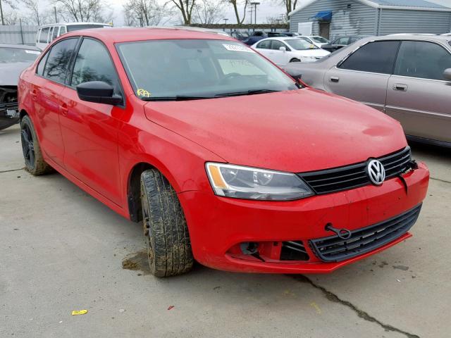3VW2K7AJ6EM227908 - 2014 VOLKSWAGEN JETTA BASE RED photo 1