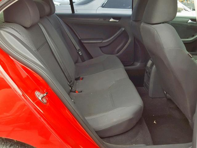 3VW2K7AJ6EM227908 - 2014 VOLKSWAGEN JETTA BASE RED photo 6