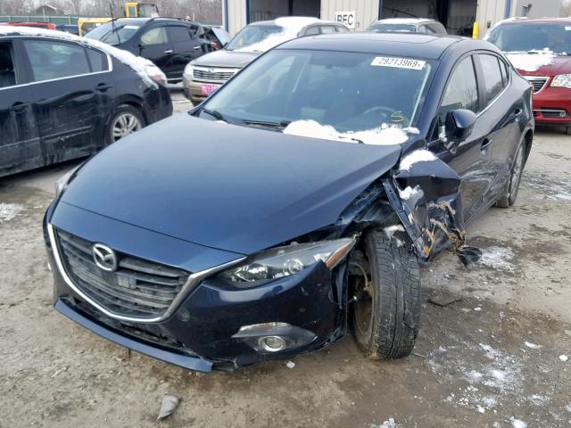 JM1BM1V74E1135881 - 2014 MAZDA 3 TOURING BLUE photo 2