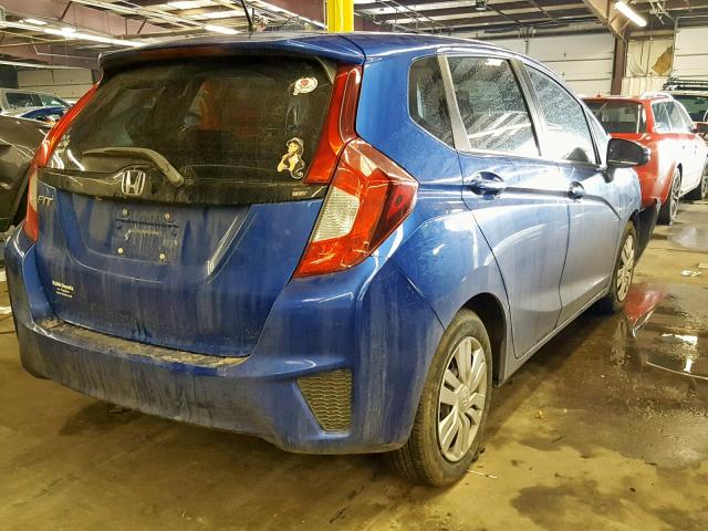 JHMGK5H58GX003668 - 2016 HONDA FIT LX BLUE photo 4