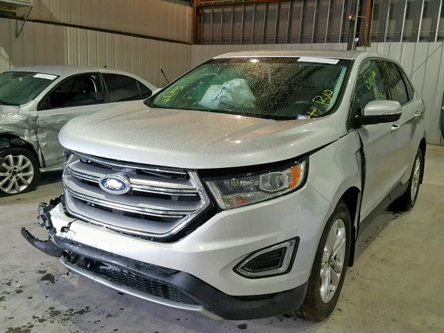 2FMTK3J87FBB15159 - 2015 FORD EDGE SEL SILVER photo 2