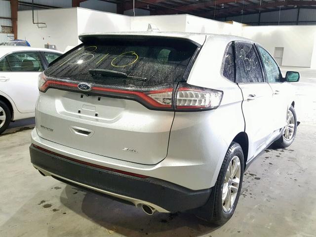 2FMTK3J87FBB15159 - 2015 FORD EDGE SEL SILVER photo 4