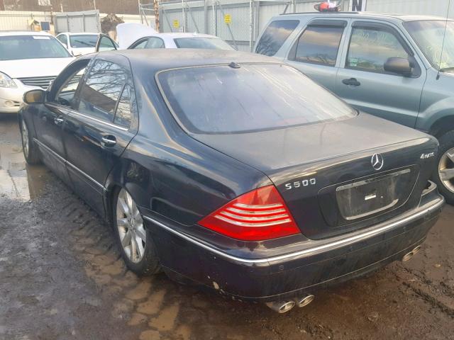 WDBNG84J83A328329 - 2003 MERCEDES-BENZ S 500 4MAT BLACK photo 3