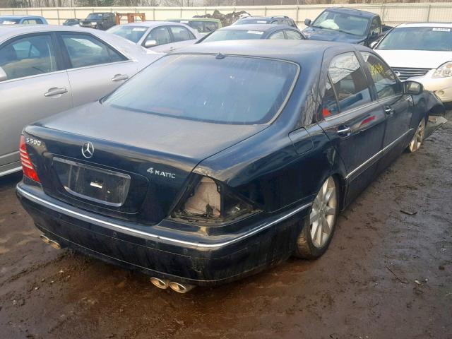 WDBNG84J83A328329 - 2003 MERCEDES-BENZ S 500 4MAT BLACK photo 4