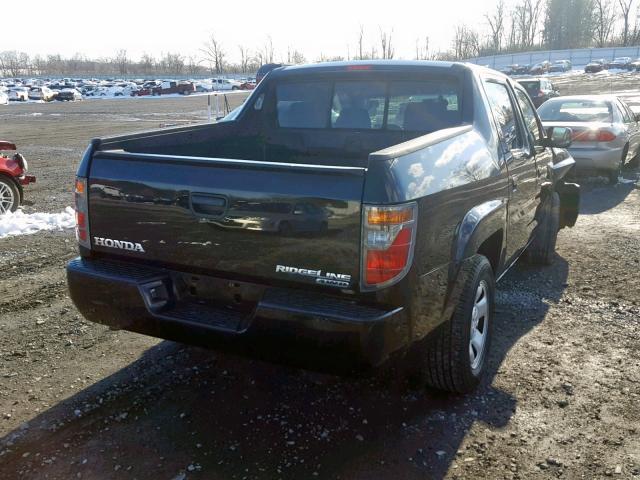 2HJYK16288H514712 - 2008 HONDA RIDGELINE BLACK photo 4