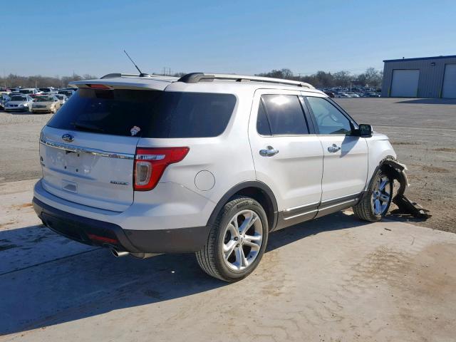 1FM5K7F82EGB64138 - 2014 FORD EXPLORER L WHITE photo 4