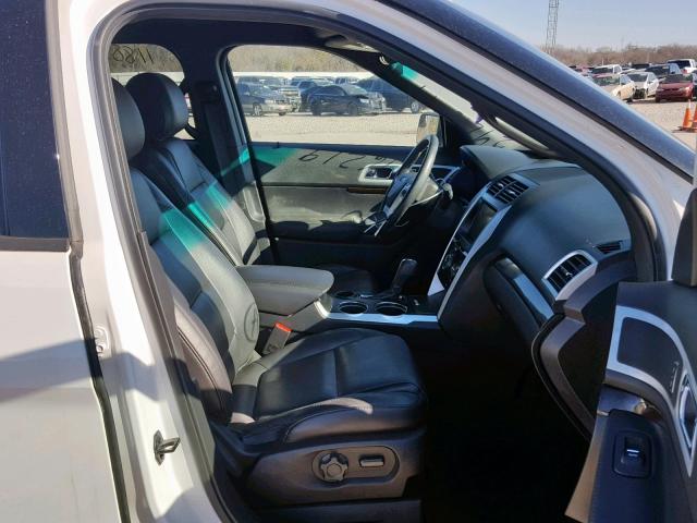 1FM5K7F82EGB64138 - 2014 FORD EXPLORER L WHITE photo 5