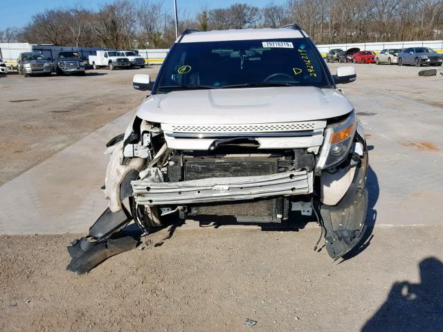 1FM5K7F82EGB64138 - 2014 FORD EXPLORER L WHITE photo 9