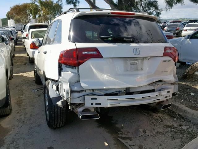 2HNYD2H60DH516138 - 2013 ACURA MDX ADVANC WHITE photo 3