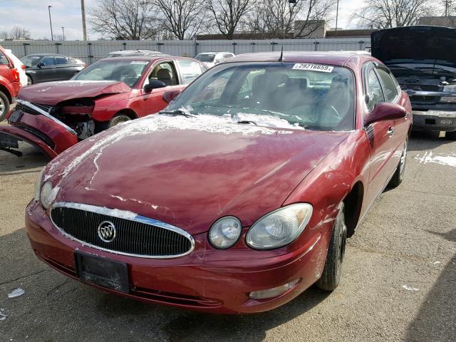 2G4WC532651308177 - 2005 BUICK LACROSSE C RED photo 2