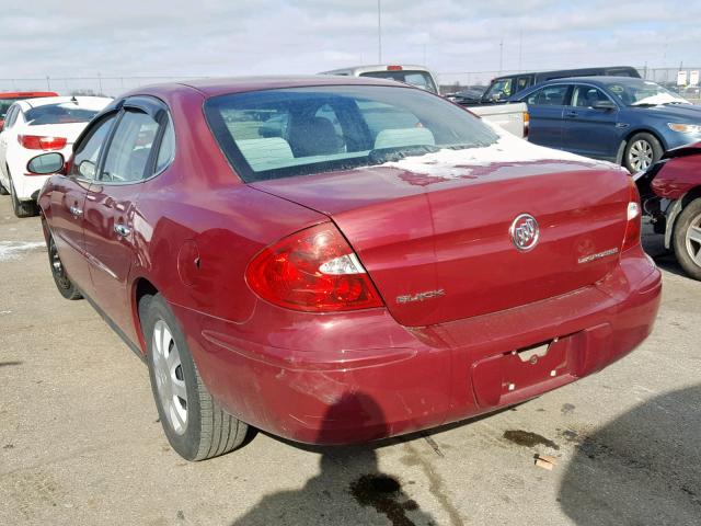 2G4WC532651308177 - 2005 BUICK LACROSSE C RED photo 3