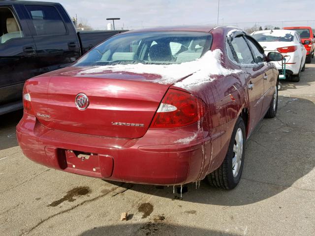 2G4WC532651308177 - 2005 BUICK LACROSSE C RED photo 4