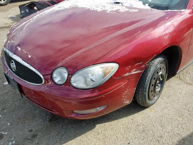 2G4WC532651308177 - 2005 BUICK LACROSSE C RED photo 9