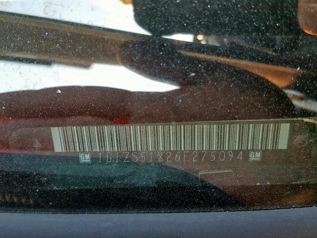 1G1ZS51826F275094 - 2006 CHEVROLET MALIBU LS მწვანე ფოტო 10