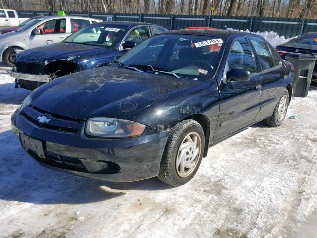 1G1JF52F237209956 - 2003 CHEVROLET CAVALIER L BLACK photo 2