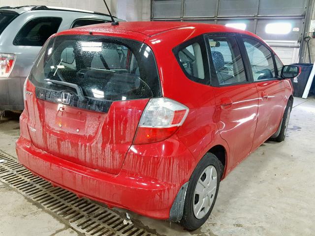 JHMGE8H35DC044642 - 2013 HONDA FIT RED photo 4