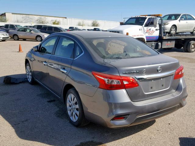 3N1AB7AP1HY402410 - 2017 NISSAN SENTRA S SILVER photo 3