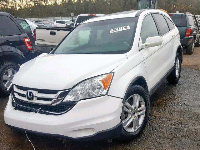 5J6RE3H79BL038074 - 2011 HONDA CR-V EXL WHITE photo 2