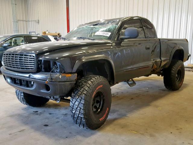 1B7GG22N5YS508799 - 2000 DODGE DAKOTA BLACK photo 2