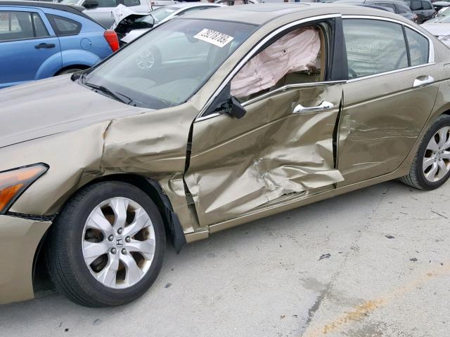 1HGCP36818A006064 - 2008 HONDA ACCORD EXL GOLD photo 10