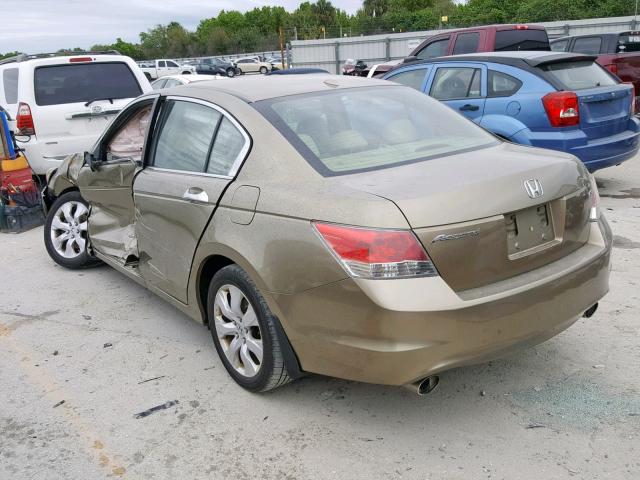 1HGCP36818A006064 - 2008 HONDA ACCORD EXL GOLD photo 3